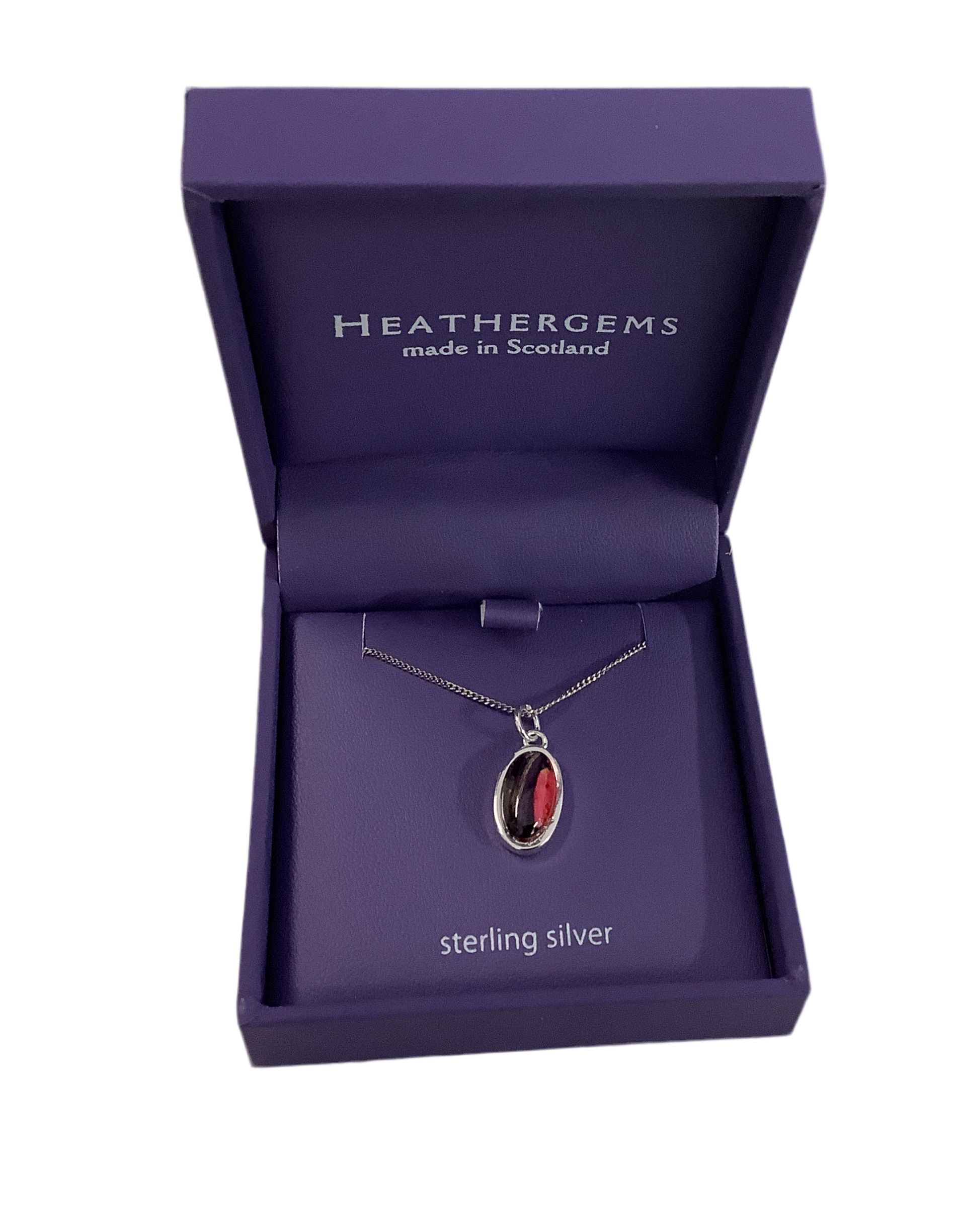 Heather Gems Small Silver Oval Pendant