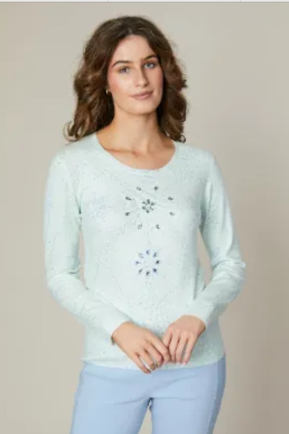 Jessica Graaf 29212-031 Mint Jewelled Knitwear
