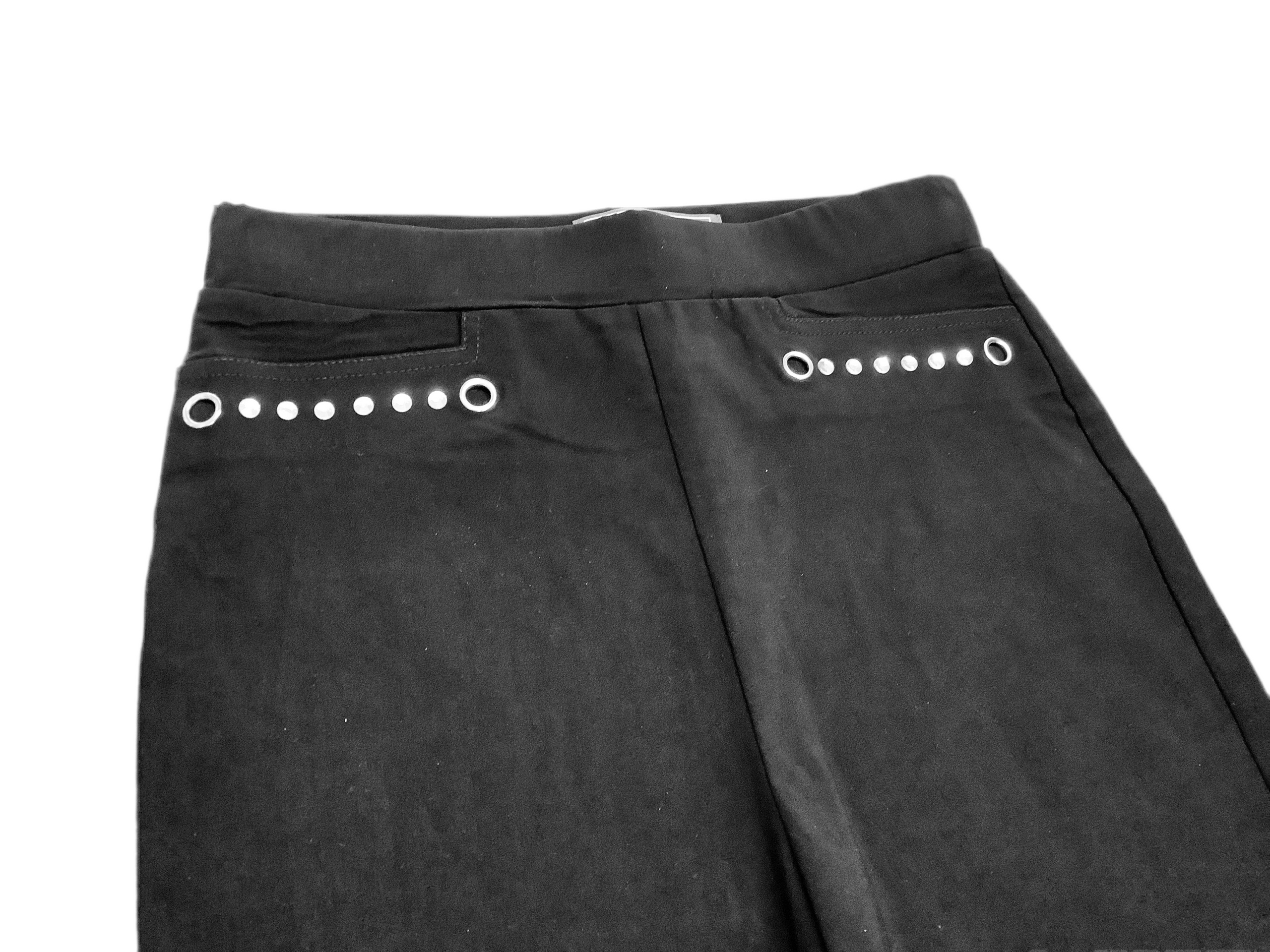 Cropped Bengaline Trousers With Stud & Eyelet 25948-004