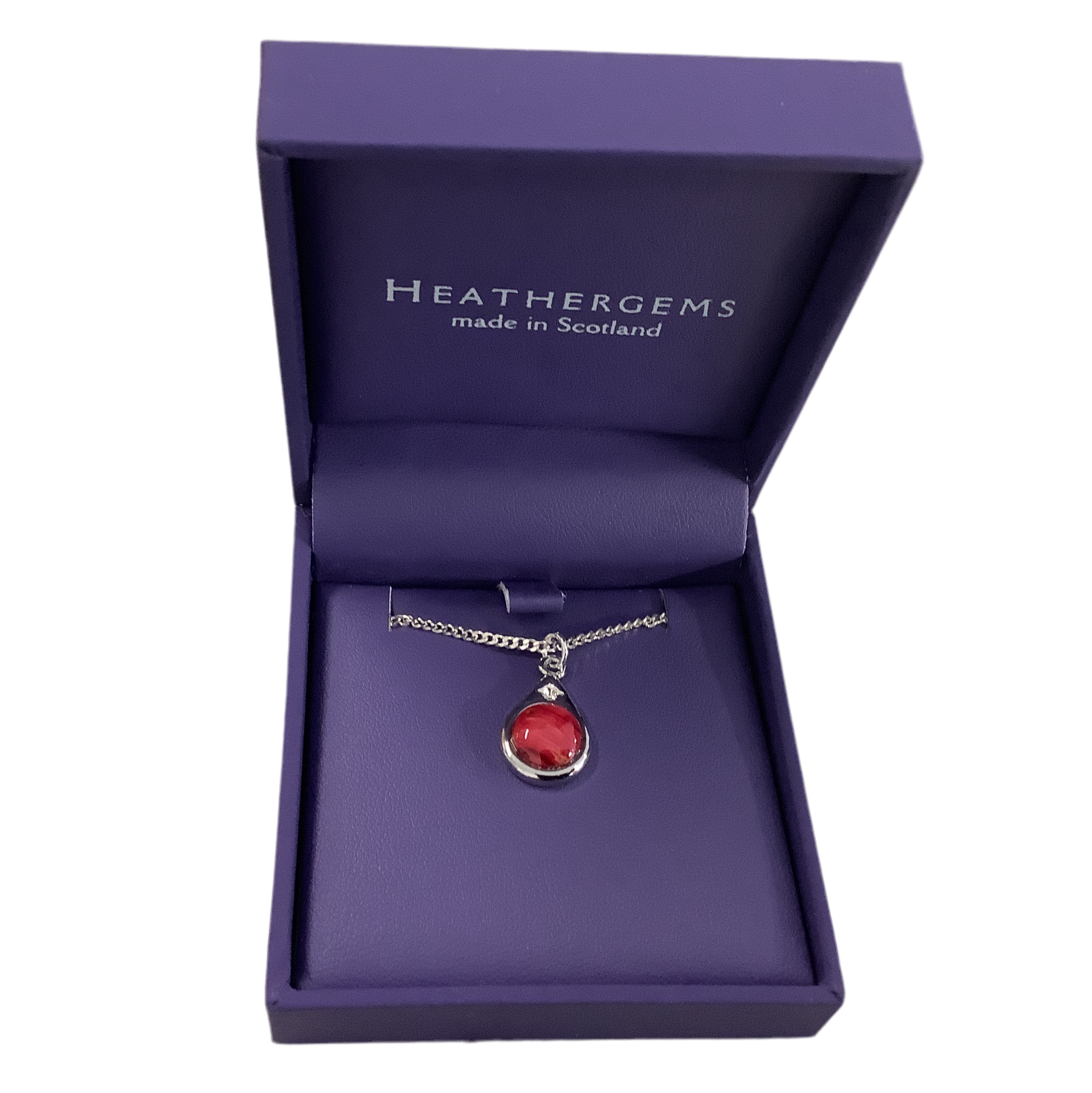 Heather Gems Plated Small Teardrop Pendant