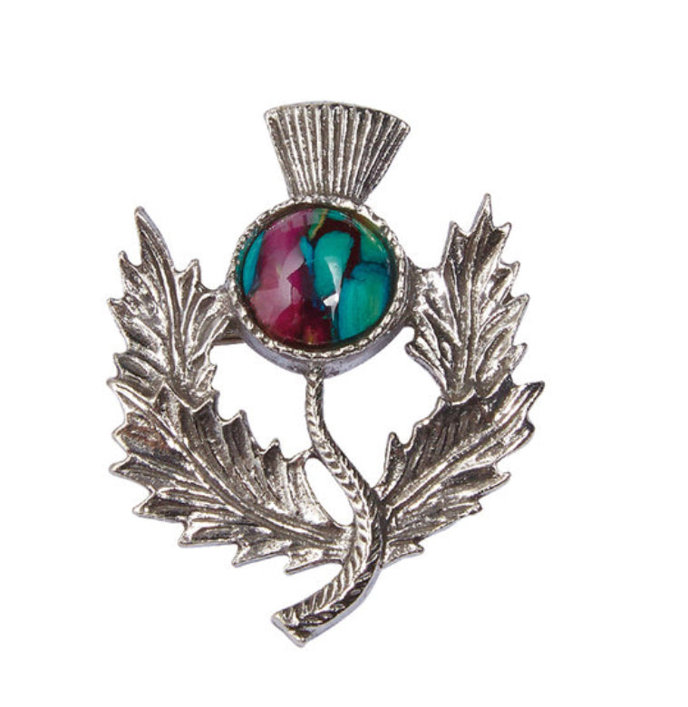 Heathergems Thistle Brooch