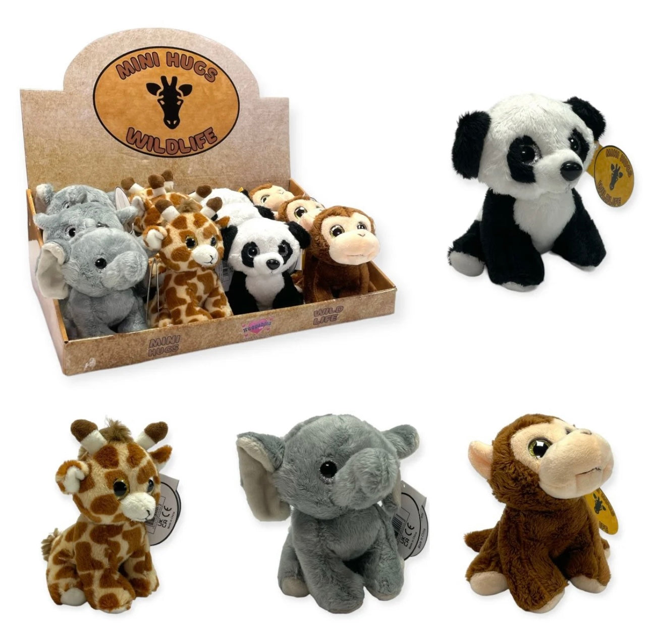 Mini Huggable Wildlife Animals 5”