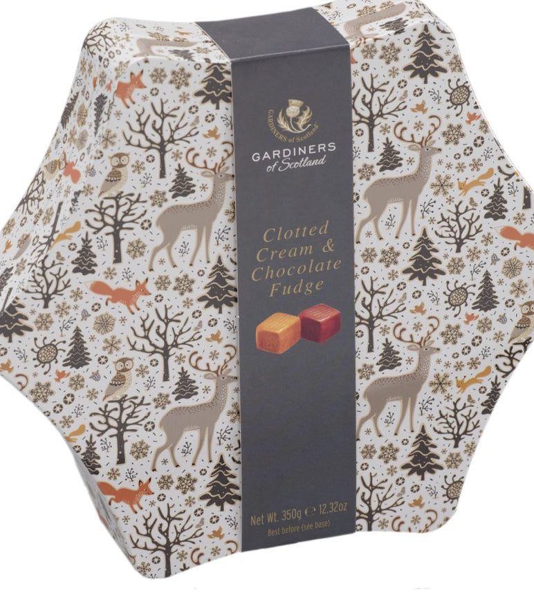Gardiners Christmas Tin Clotted Cream & Chocolate Fudge