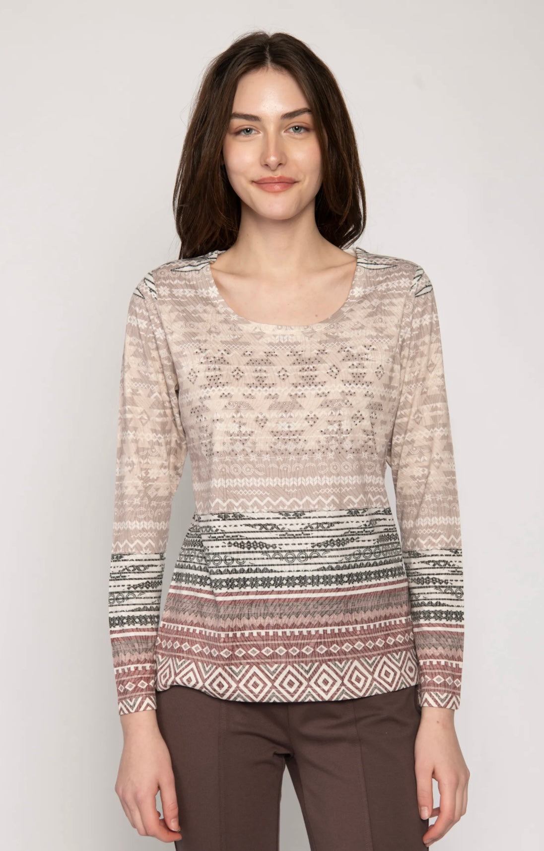 Sparkly Aztec Print Top