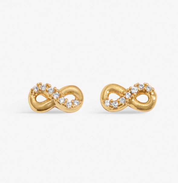 Joma Lumia Infinity Earrings In Gold Plating