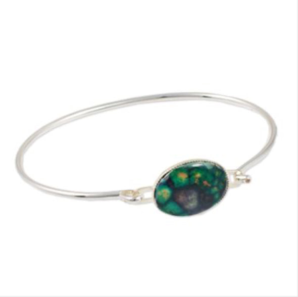 Heather Gems Oval Plated Bangle