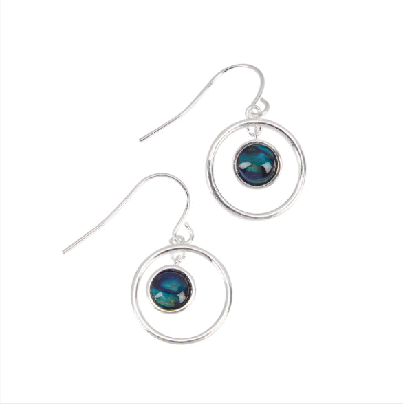Heather Gems Circle Plated Earings