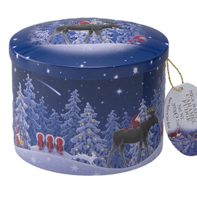 Gardiners Nordic Night Christmas Tin Sea Salt & Caramel Fudge