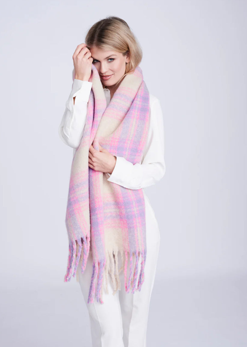 Charlie Cosy Pastel Pink Blanket Scarf