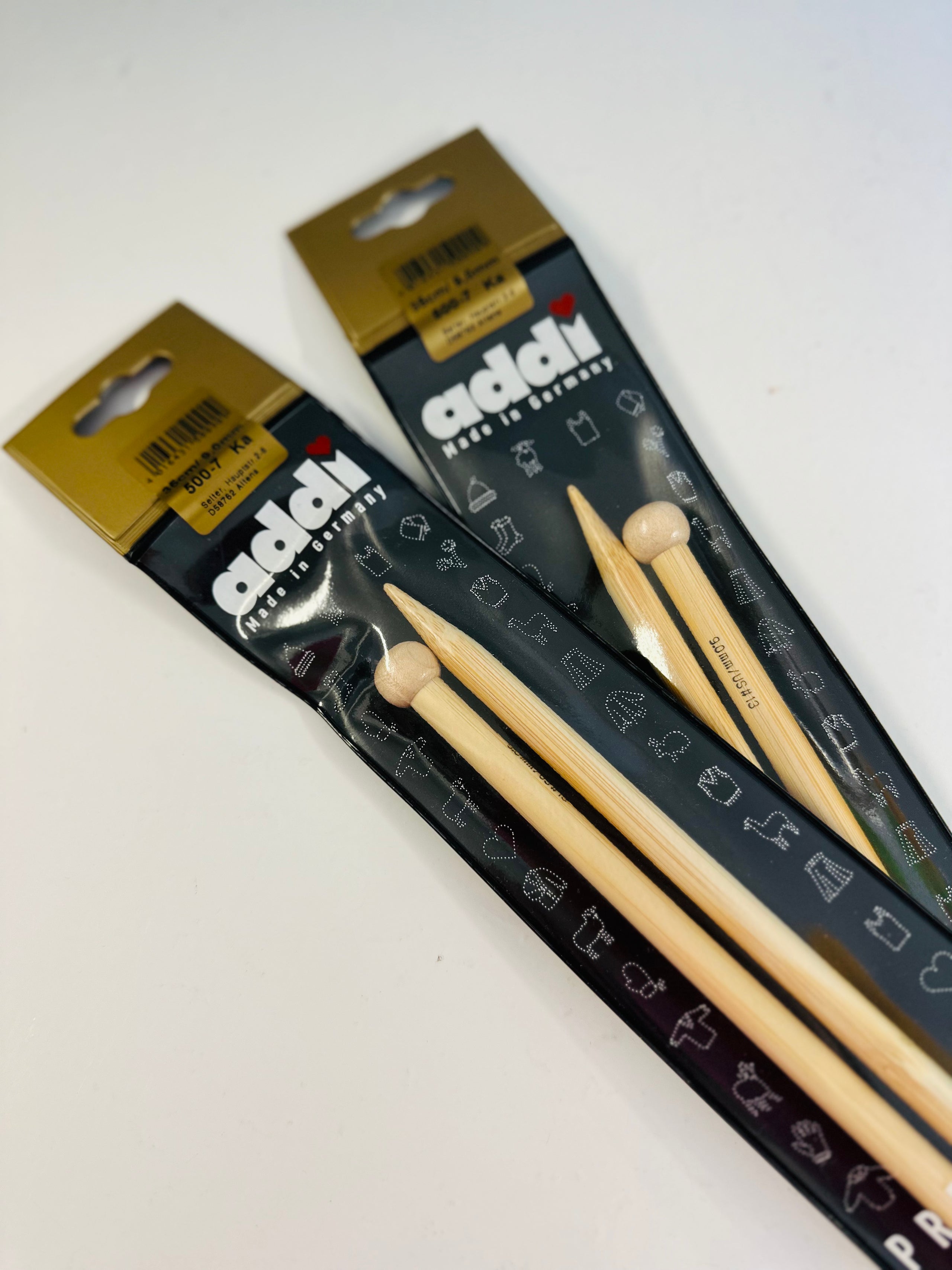 Bamboo Straight Knitting Needles - Size 9mm, Length 35cm