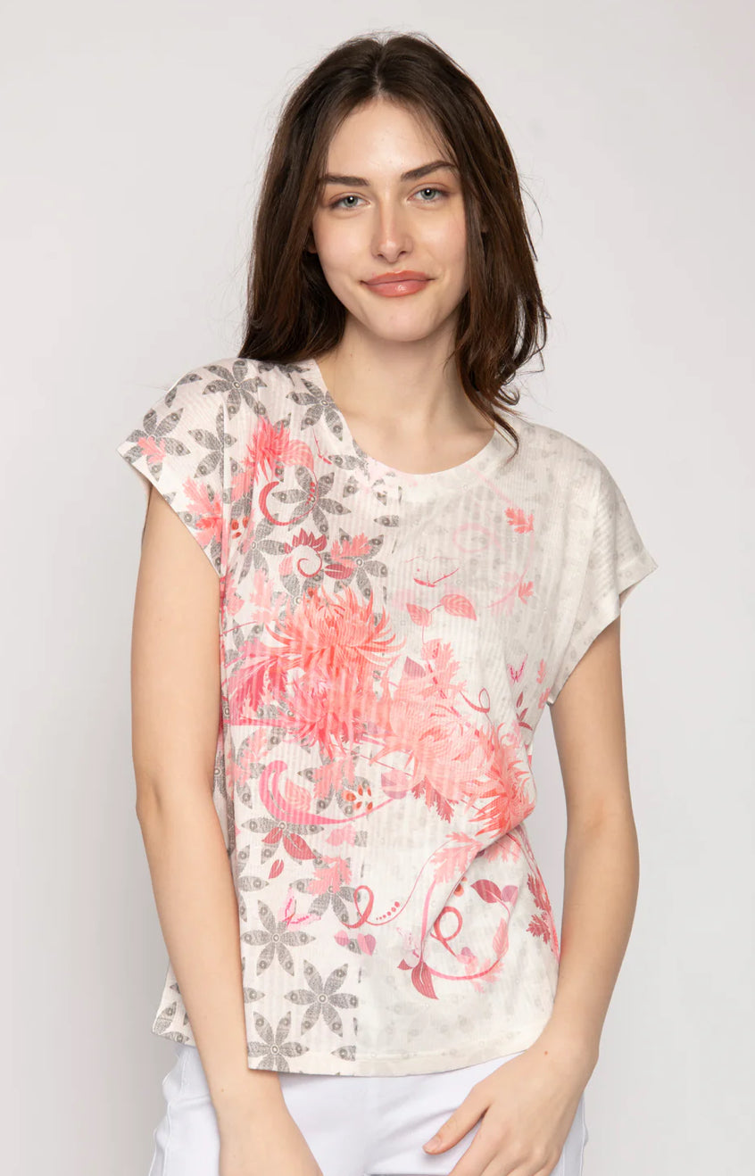 PAISLEY LEAF PRINT T-SHIRT - 27634-043