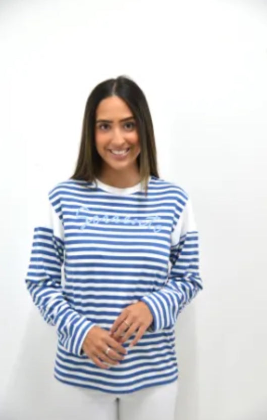 Jessica Graaf 29346-021 Long Sleeved Stripped Top