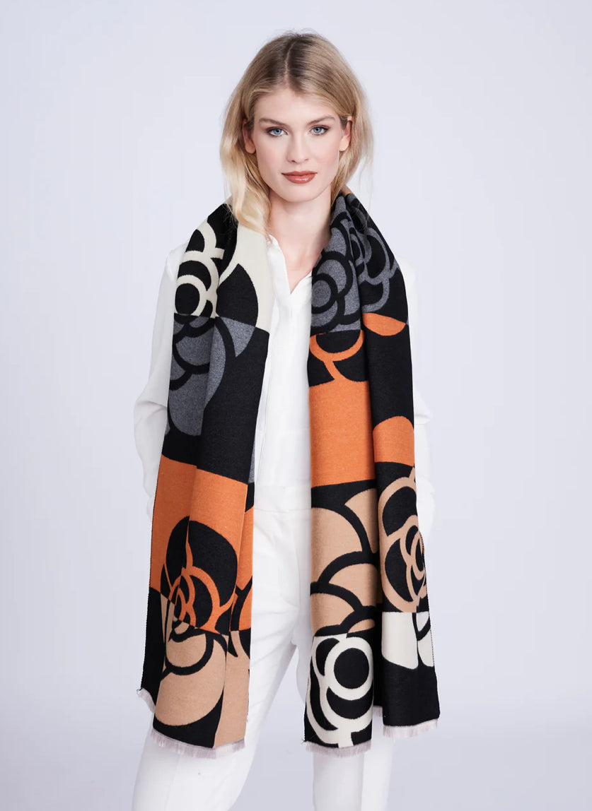 Eden Black/Orange Scarf