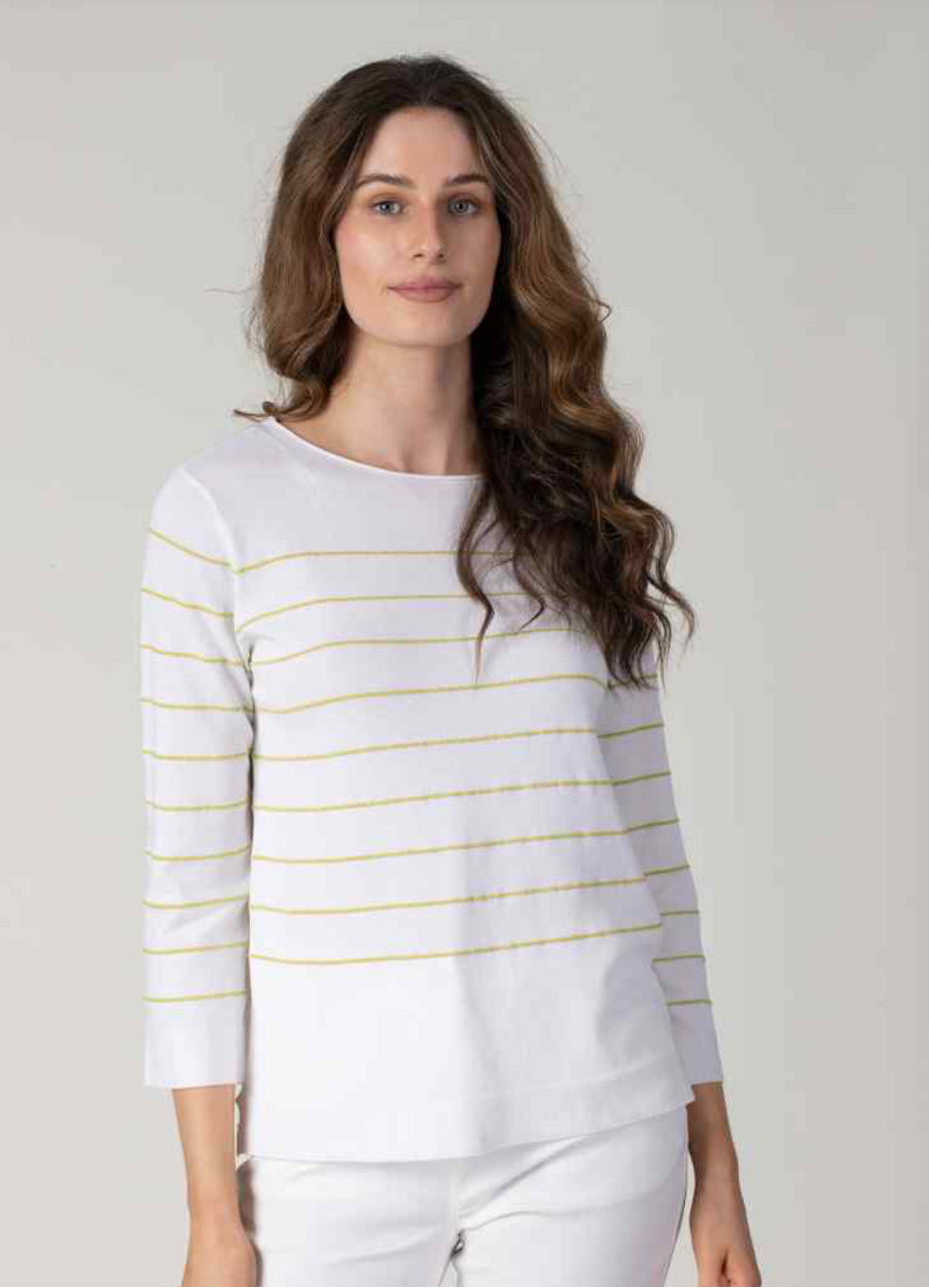 Jessica Graaf Long Sleeved Top Metallic Strip