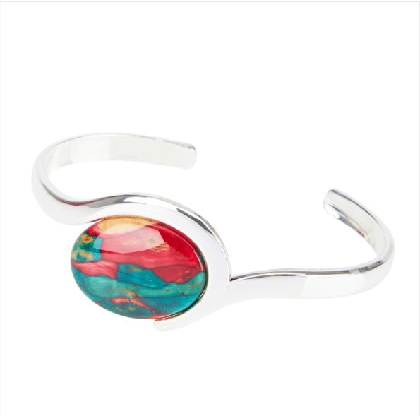 Heather Gems Wave Plated Bangle
