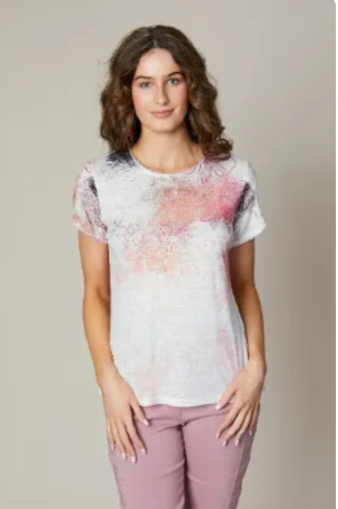 Jessica Graaf 29535-010 Short Sleeved Top Pink