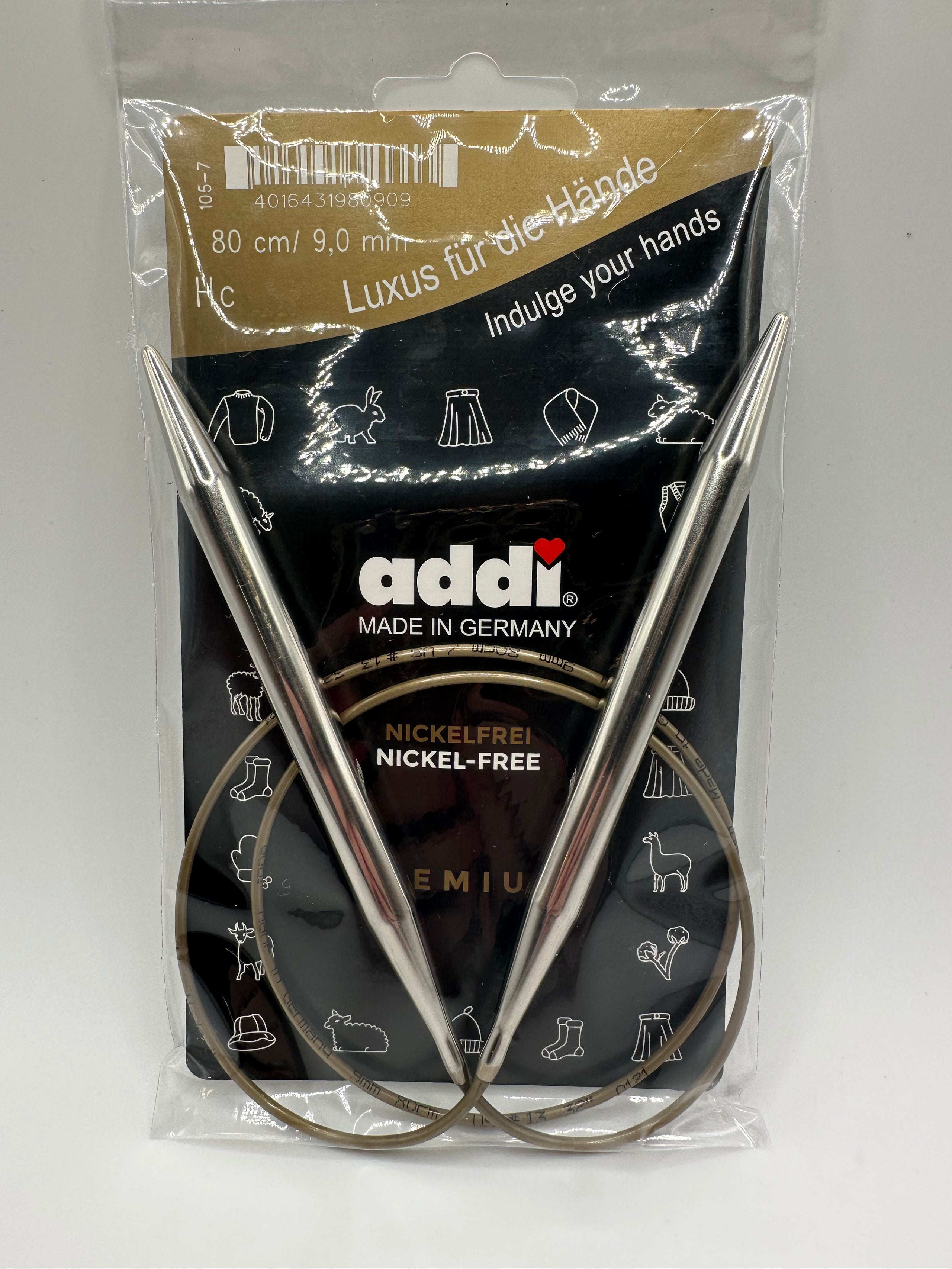 Metal Circular Knitting Needle - Size 9mm, Length 80cm