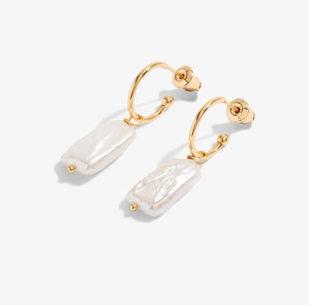 Joma Pearl Link Hoop Silver or Gold