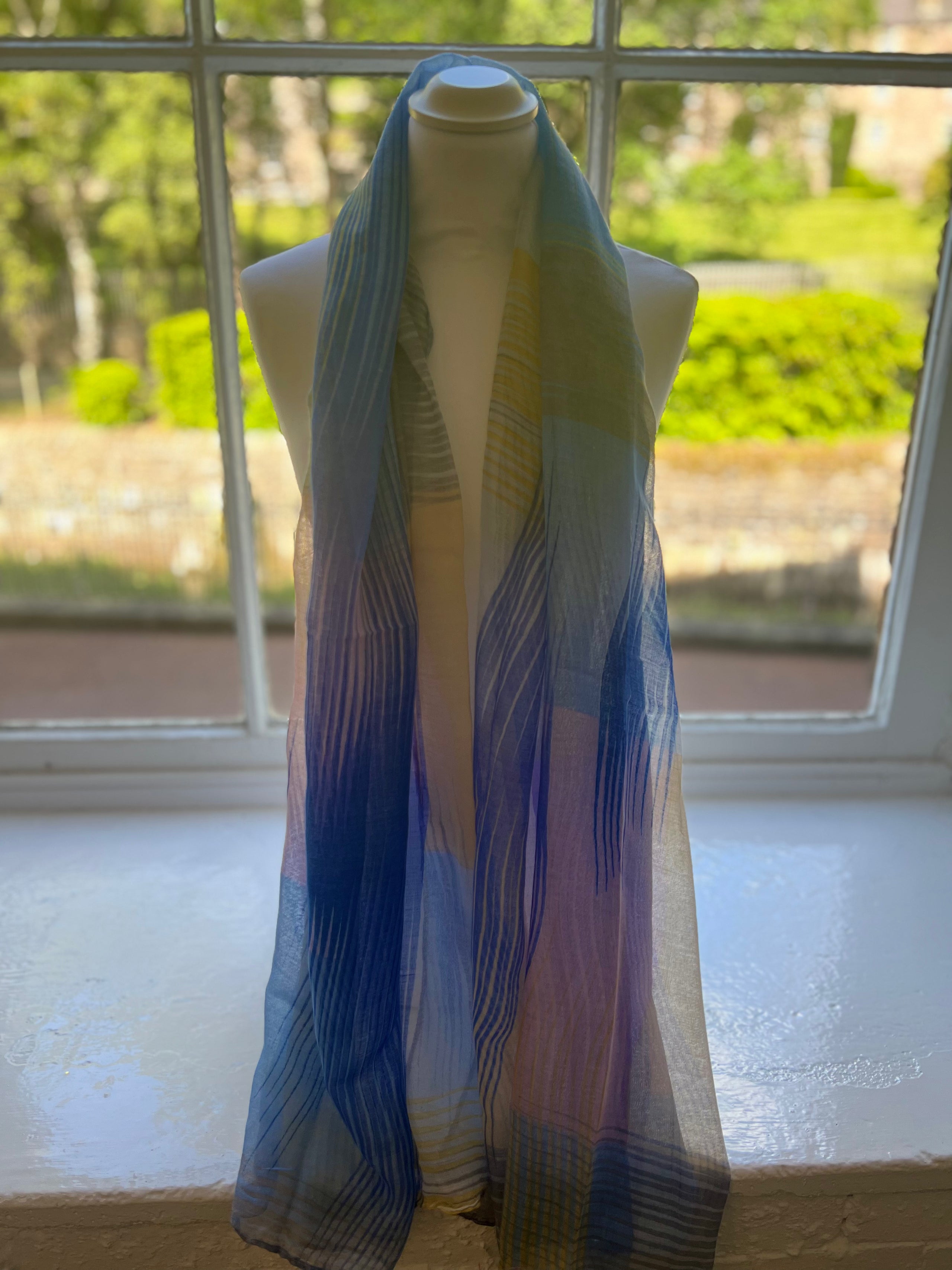 Blue Stripe Fashion Scarf