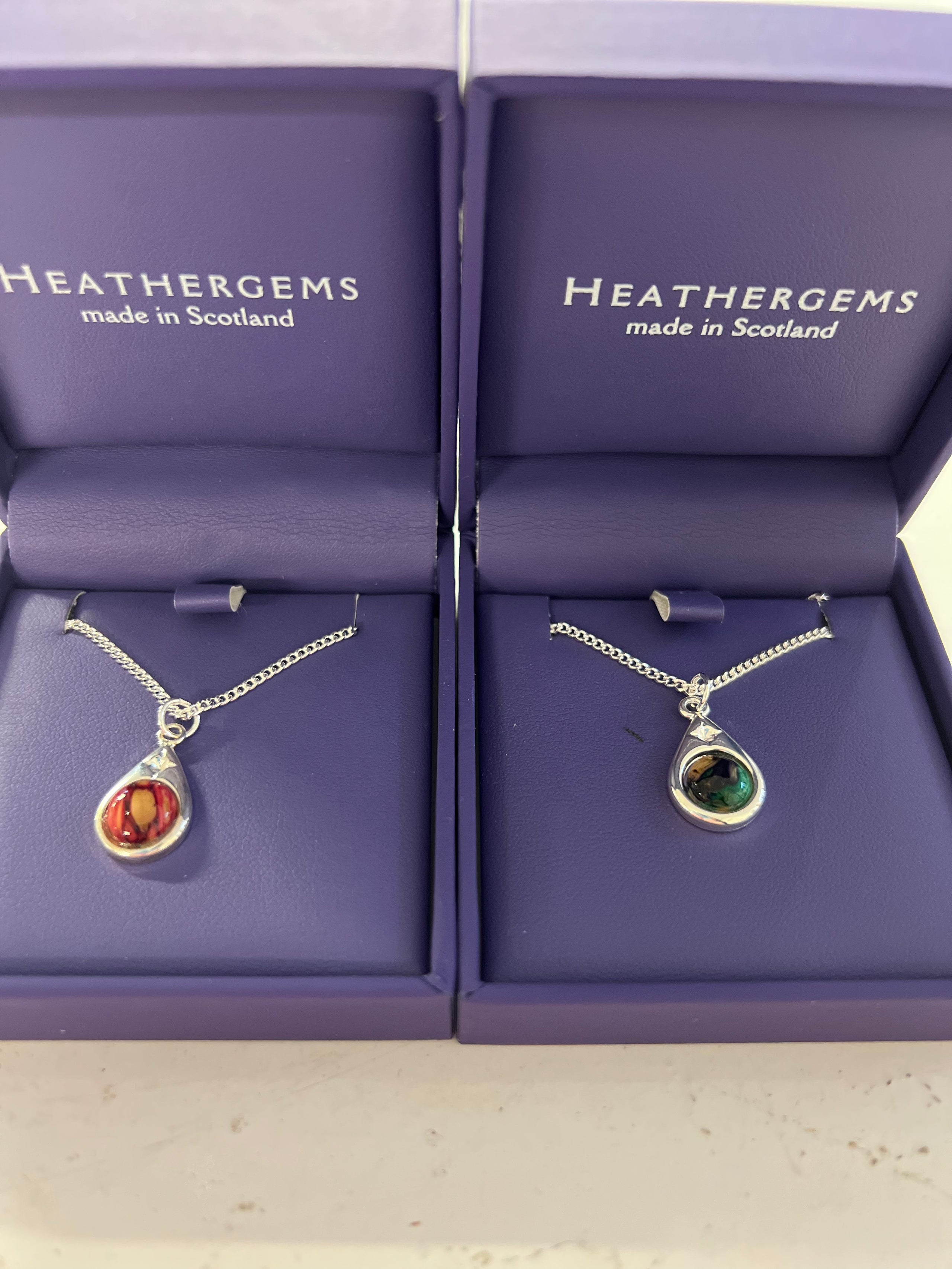 Heather Gems Small Plated Teardrop Pendant