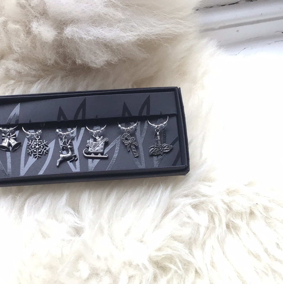Boxed Christmas Wine Charms