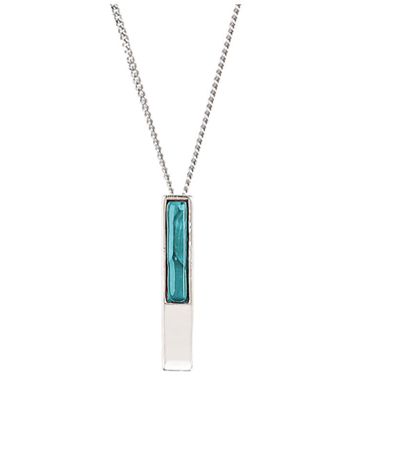 Heathergems Skye Oblong Silver Pendant SP440