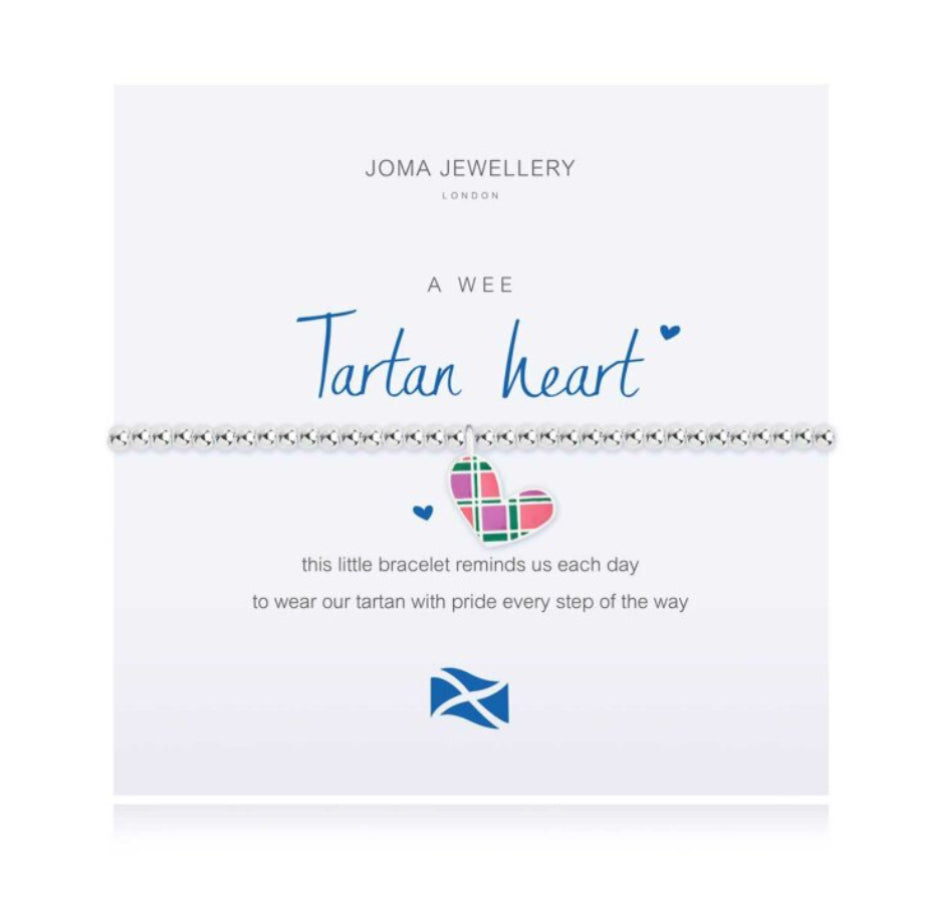 Joma - A Wee Tartan Heart Stretch Bracelet