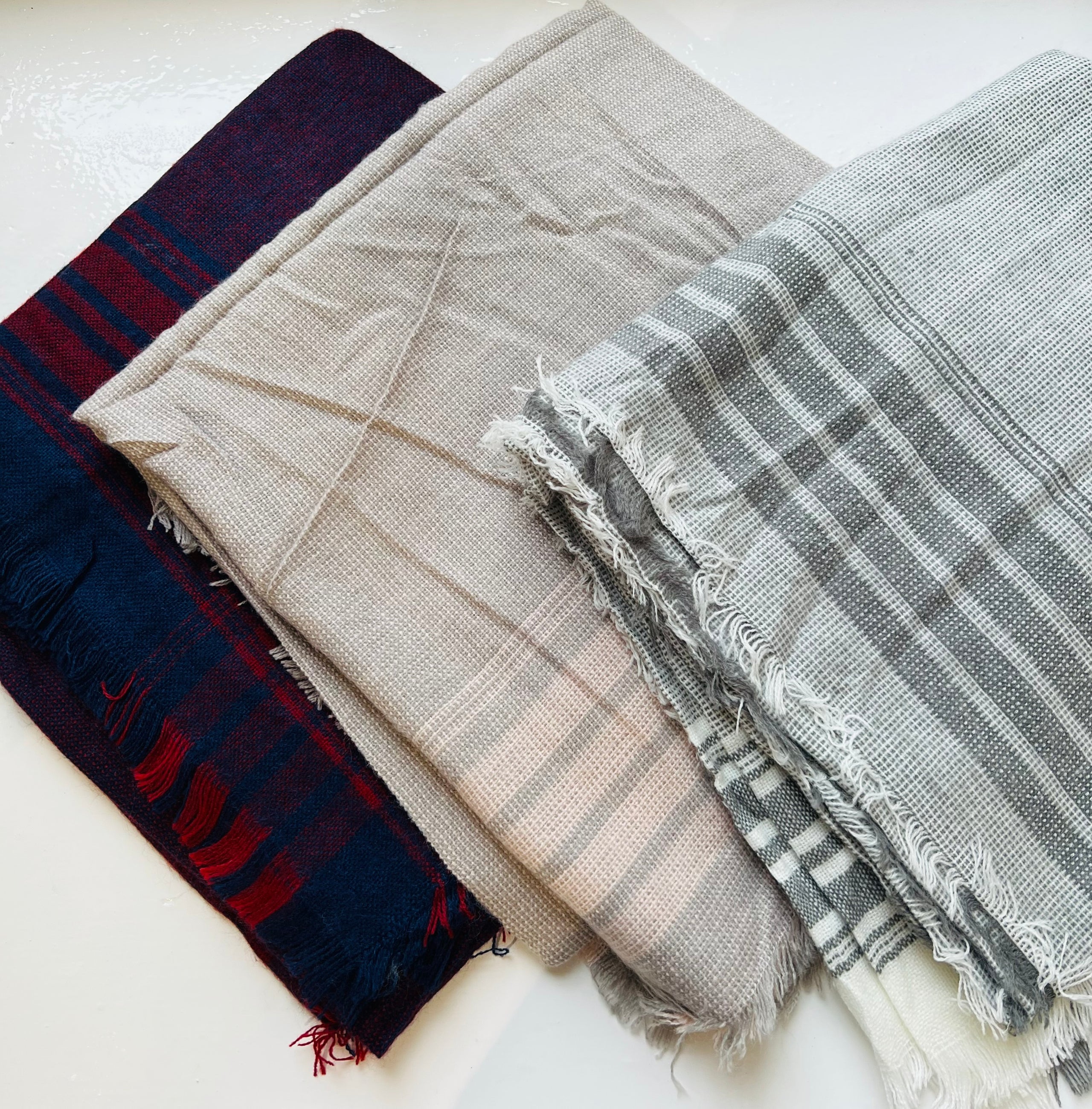 Tartan Frayed Edge Blanket Wrap