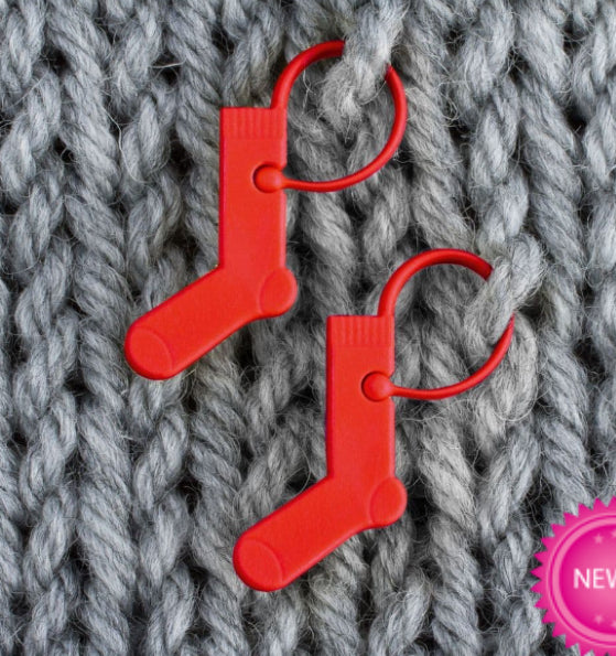 Sock Stitch Markers Set of Six