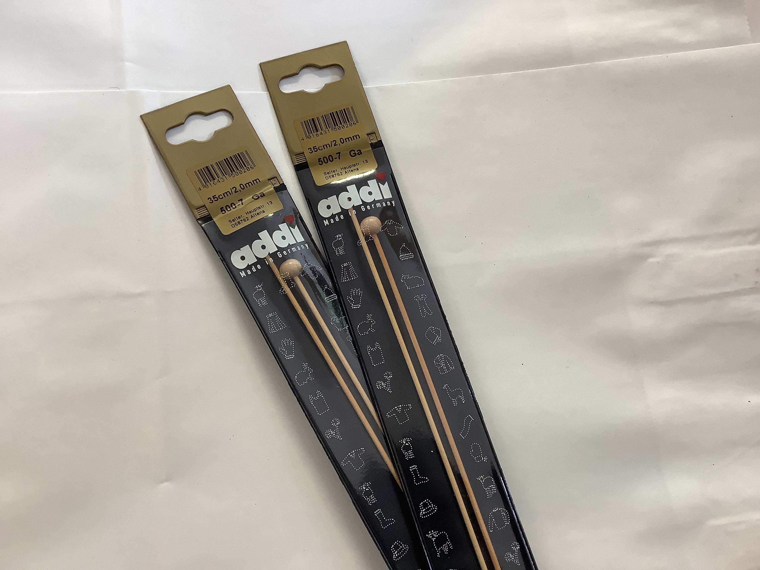 Bamboo Straight Knitting Needles Size 2.0mm Length 35cm