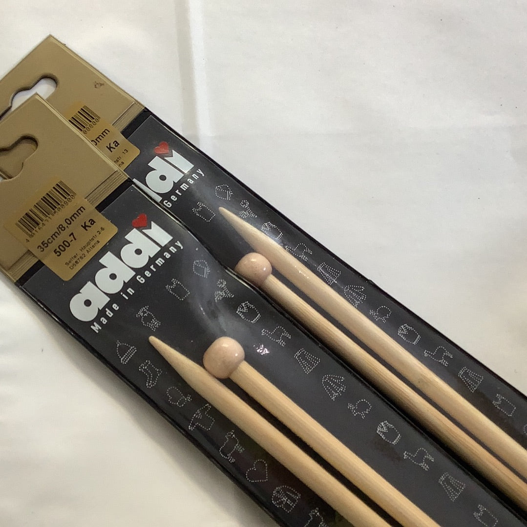 Bamboo Straight Knitting Needles Size 8.0mm Length 35cm