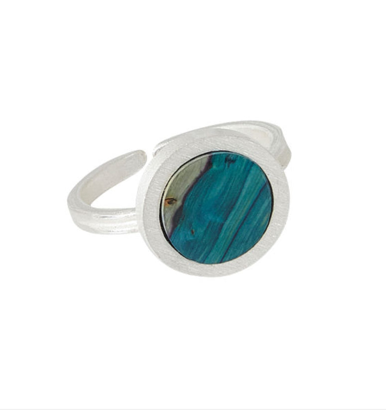 Heather Gems SR8 Circle Satin Silverado Ring