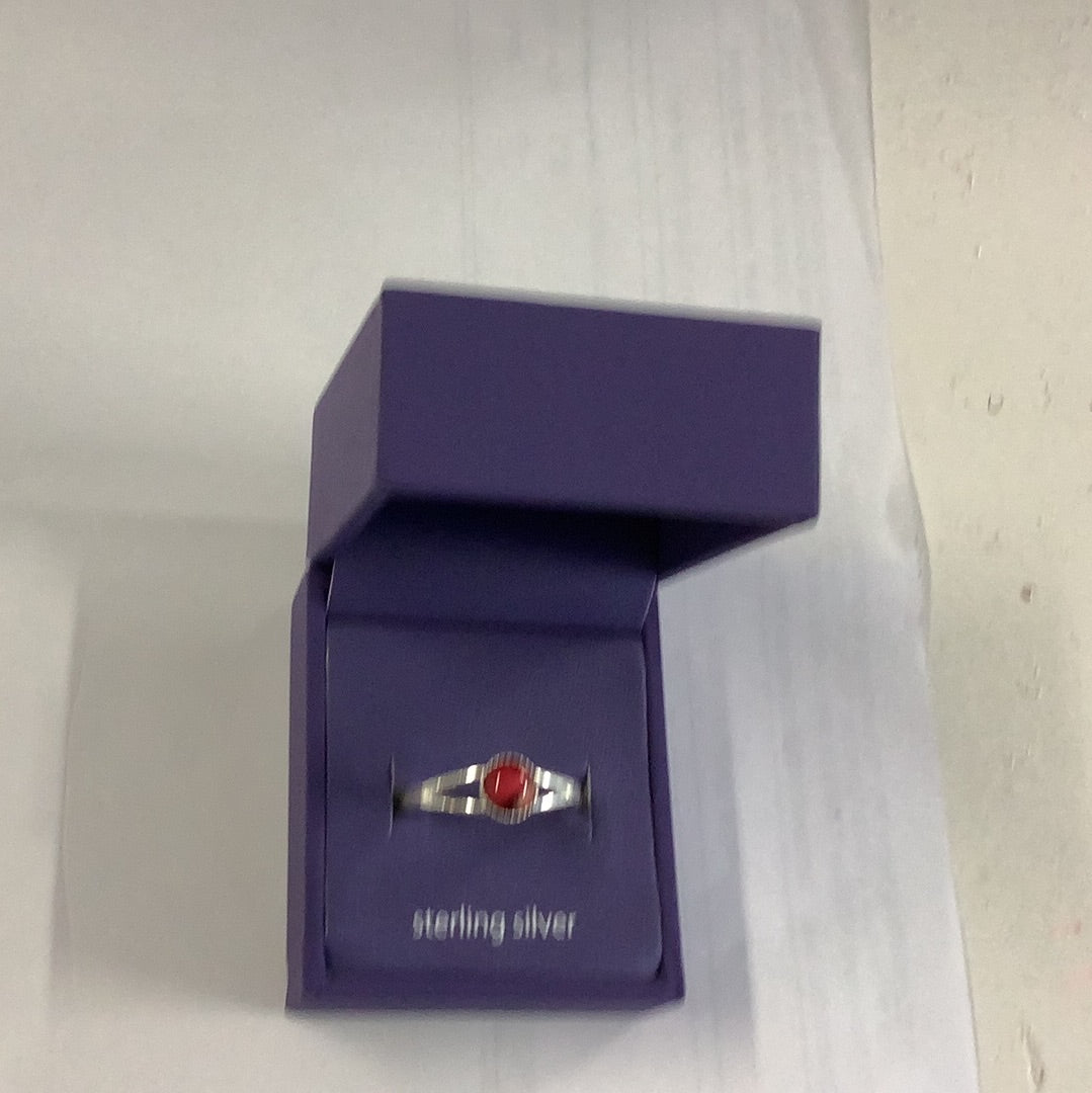 Silver Ring - Red