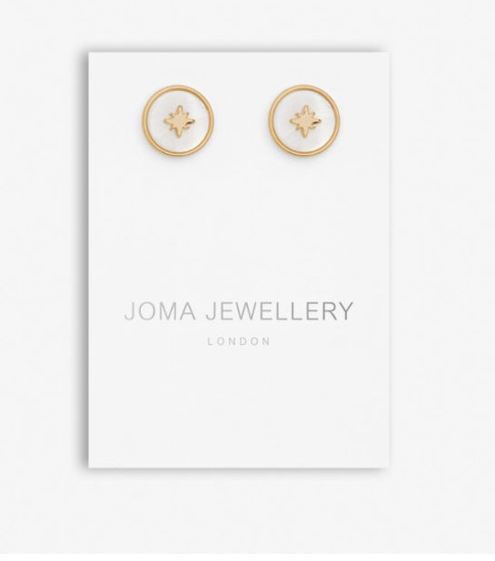 Joma Perla Mother of Pearl Star Stud Earrings