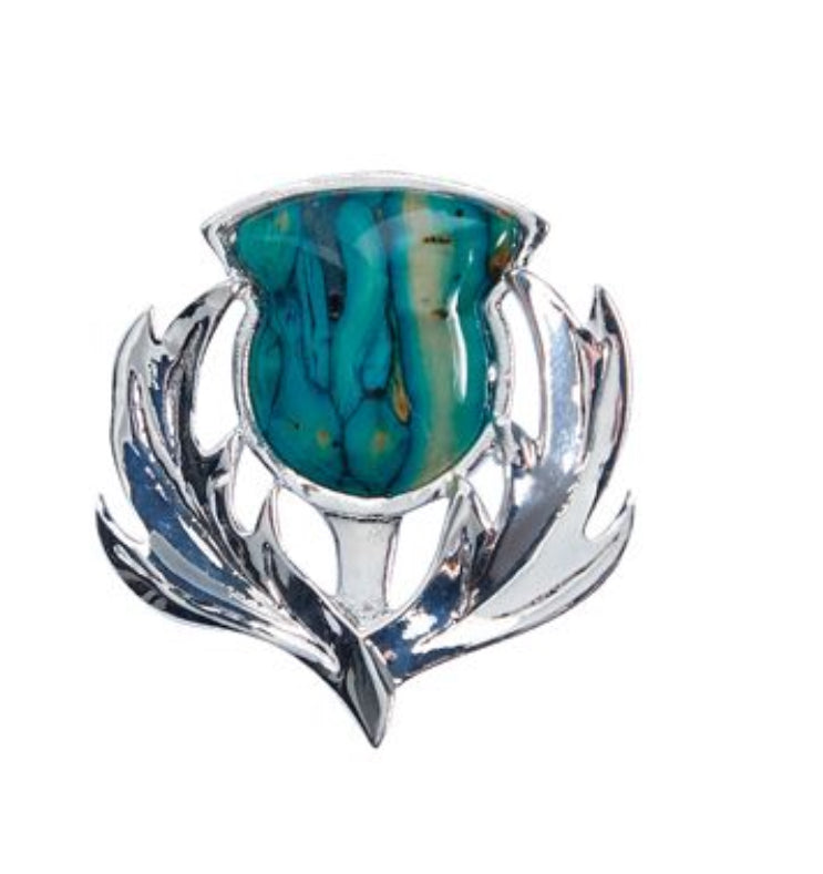 Heathergems Brora Thistle Brooch HB77
