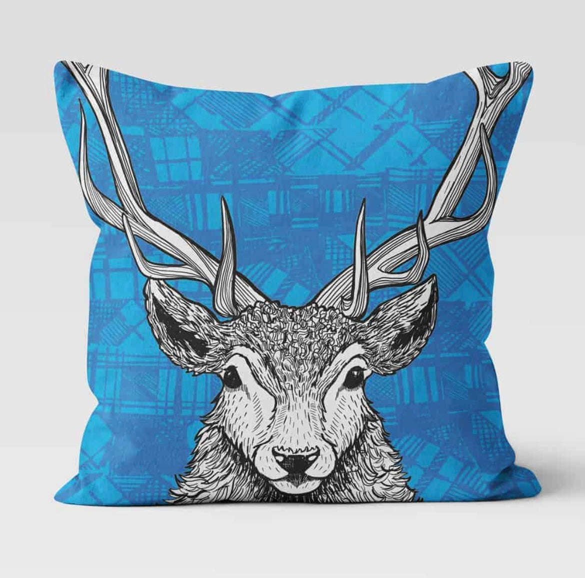 Tartan Stag Cushion
