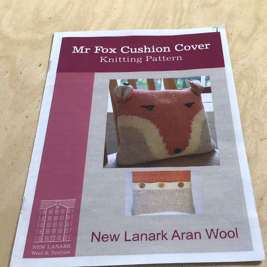 Mr Fox Cushion Cover Knitting Pattern