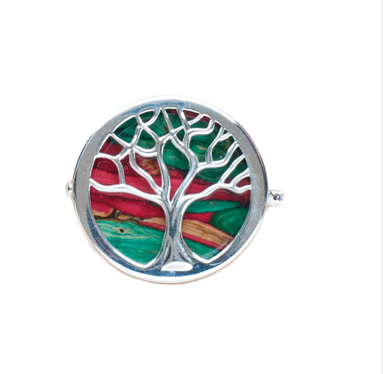 Heathergems Plated Tree of Life Brooch HB79