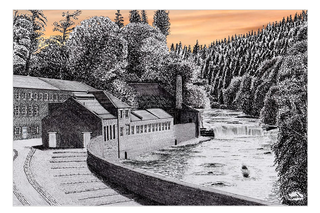 New Lanark Jackton Art Greetings Card