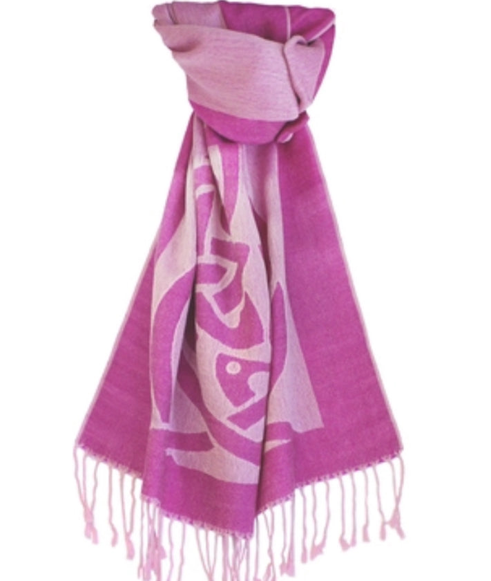 Pink Celtic Knot Pashmina Scarf