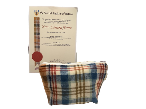 New Lanark Tartan Washbag - New Lanark Mill Shop