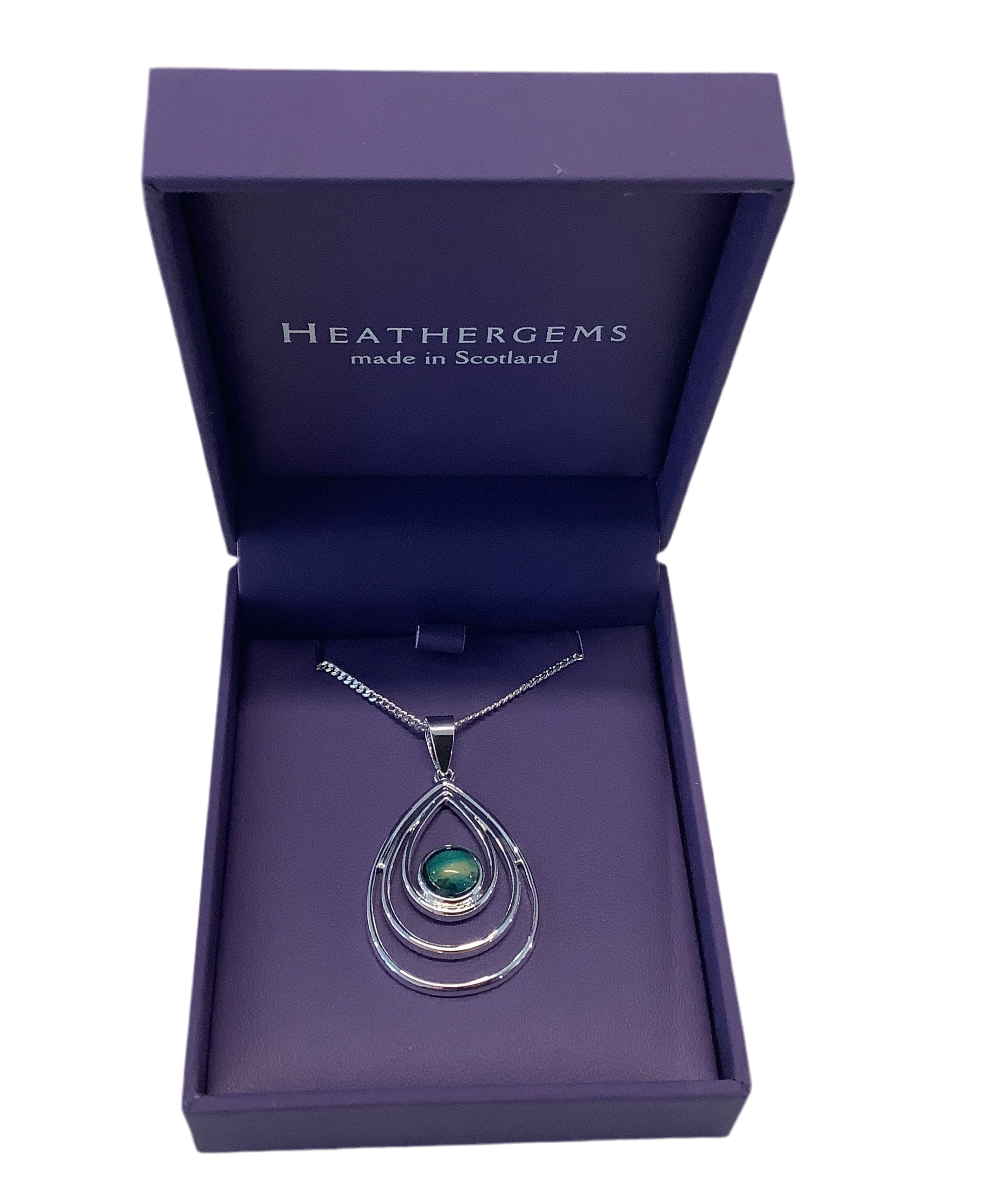 Heather Gems Peacock Plated Pendant HP80