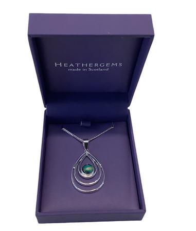 Heather Gems Peacock Plated Pendant HP80