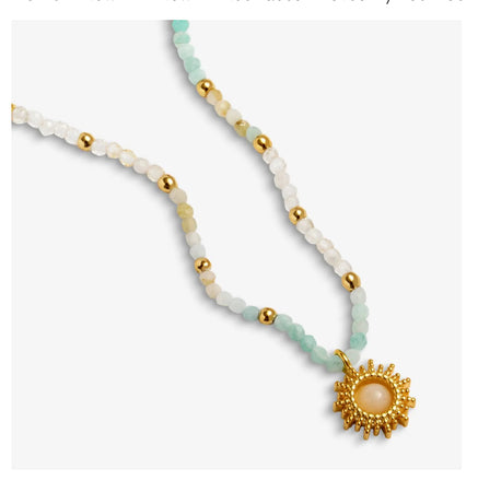 Joma Loved By You Rock Crystal Sun Necklace