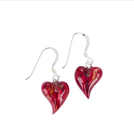 Heathergems Small Quirky Heart Earrings SE37