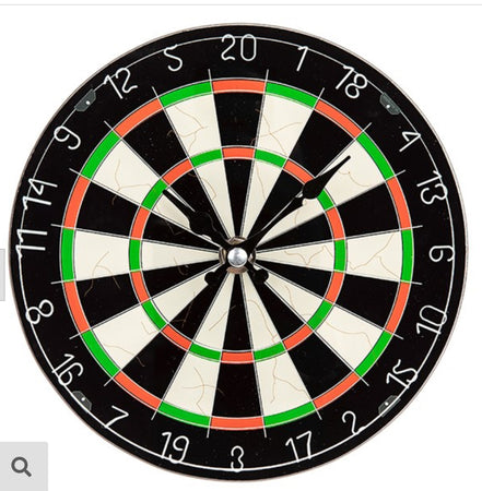 Dart Board Glass Clock Small