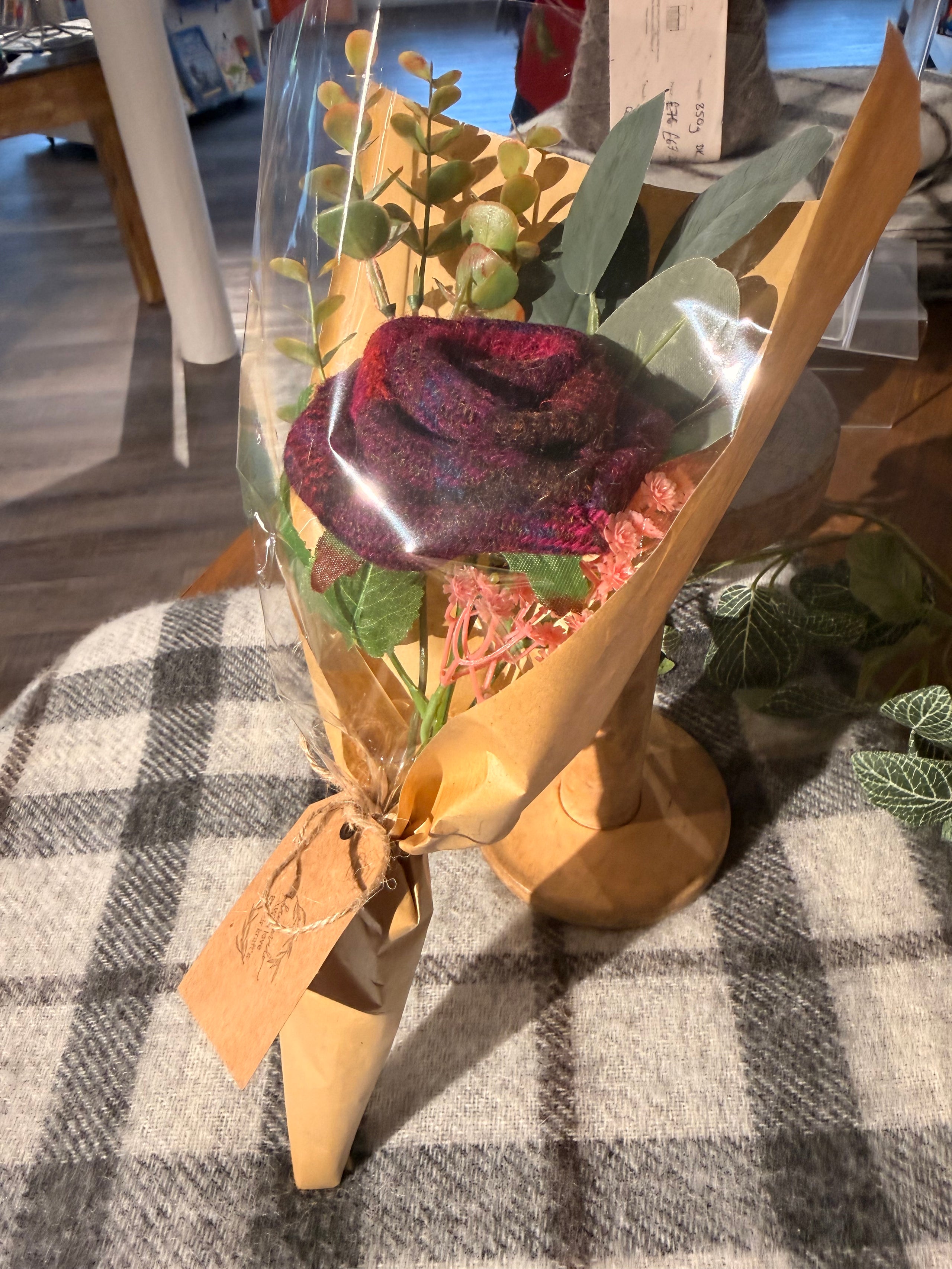 Hand Made Tweed Flower