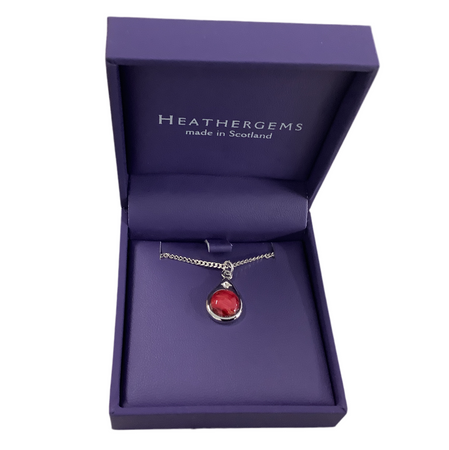 Heather Gems Plated Small Teardrop Pendant