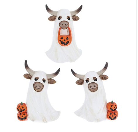 Halloween Standing Coo Ghost - New Lanark Mill Shop