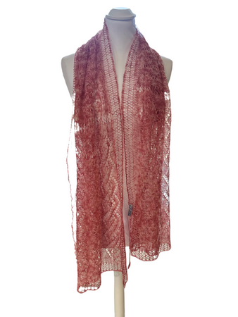 Hand Dyed Cashmere Scarf in Rose